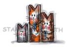 F-343-HK Wooden Cats